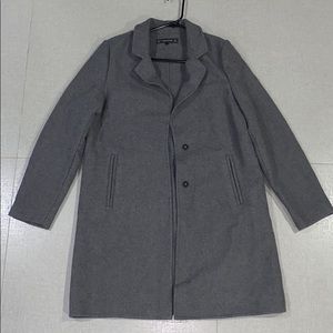 Zara Women’s Dark Grey Long Collar Coat